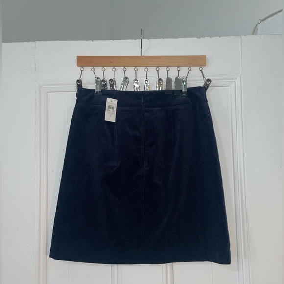 ANN TAYLOR FACTORY NWT Women’s Blue Velvet Skirt - Size 2 - Picture 2 of 5